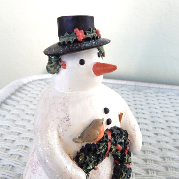 Vintage - Hallmark Marjolein Bastin Snowman Figure - MUSICAL- "Deck the Halls" - Picture 3 of 11